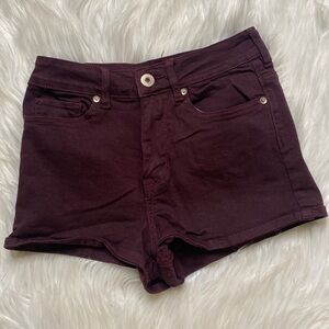 Bullhead Denim Co. Burgundy, super high rise Shorty, size 1